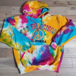 Gogo Tie Dyed San Francisco Women's Hoodie SZ Small